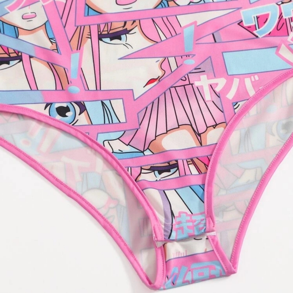 Nwot Comic Pattern Cami Bodysuit - image 3